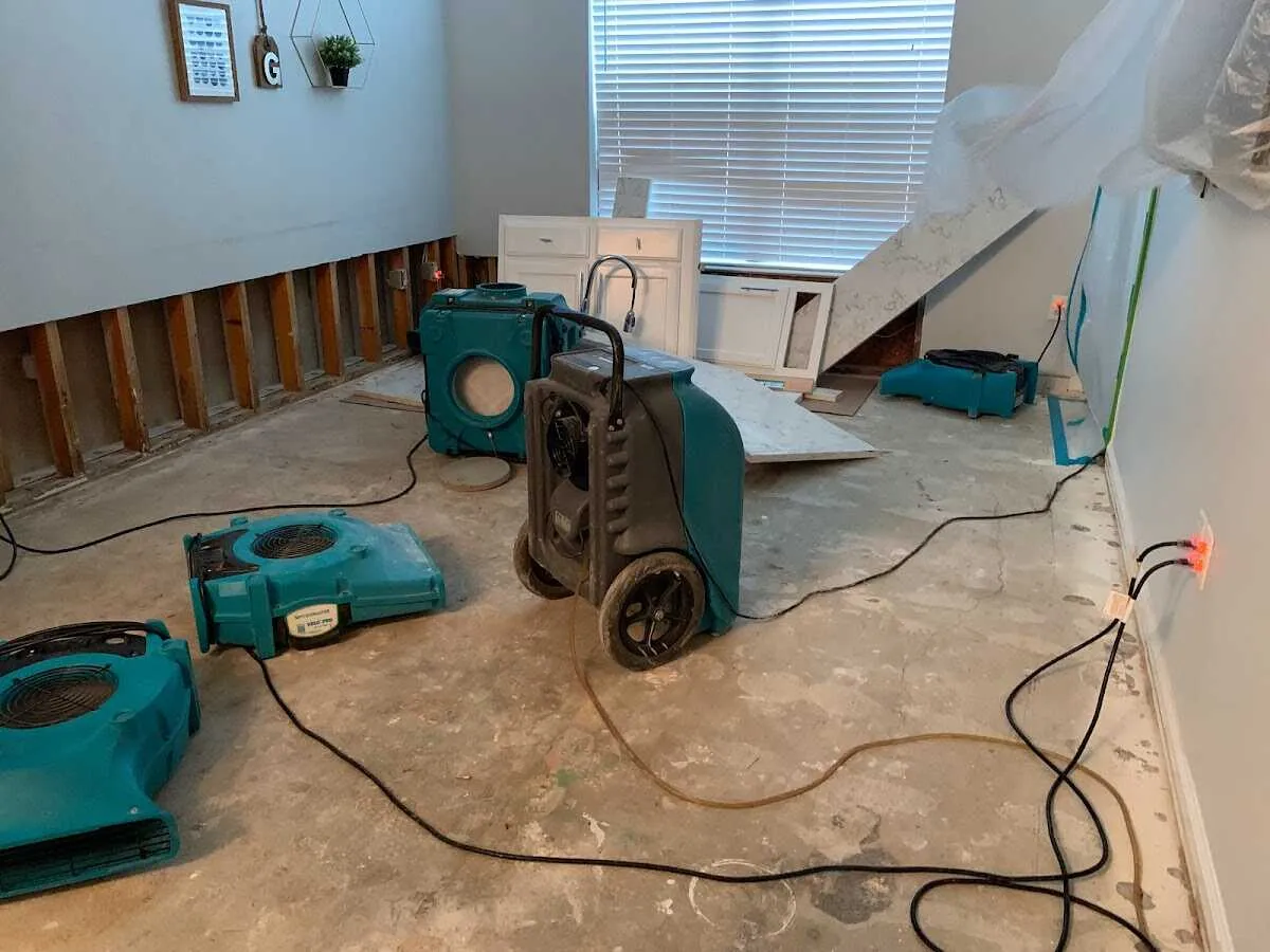 Dehumidifier in flood-cut room for Water Extraction & Removal in Tamalpais-Homestead Valley